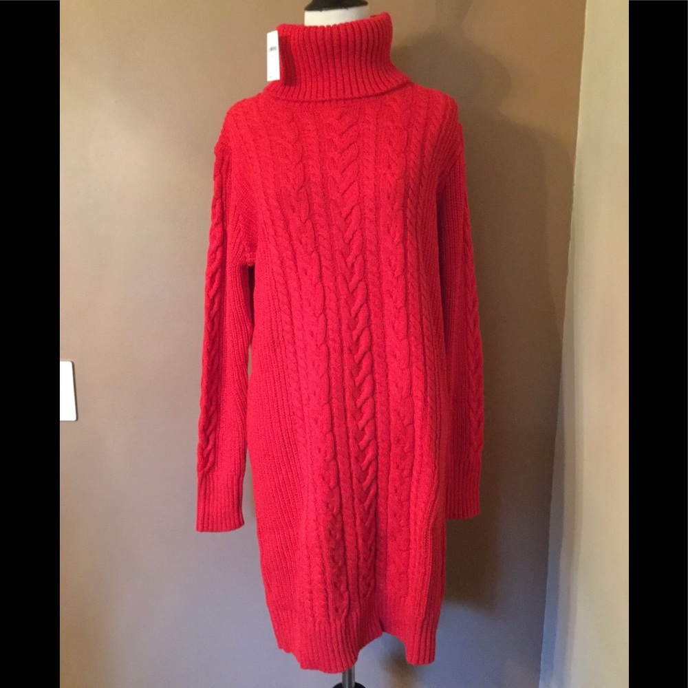 5⭐️ 1 Left Cable Knit Turtleneck Dress - Picture 5 of 6